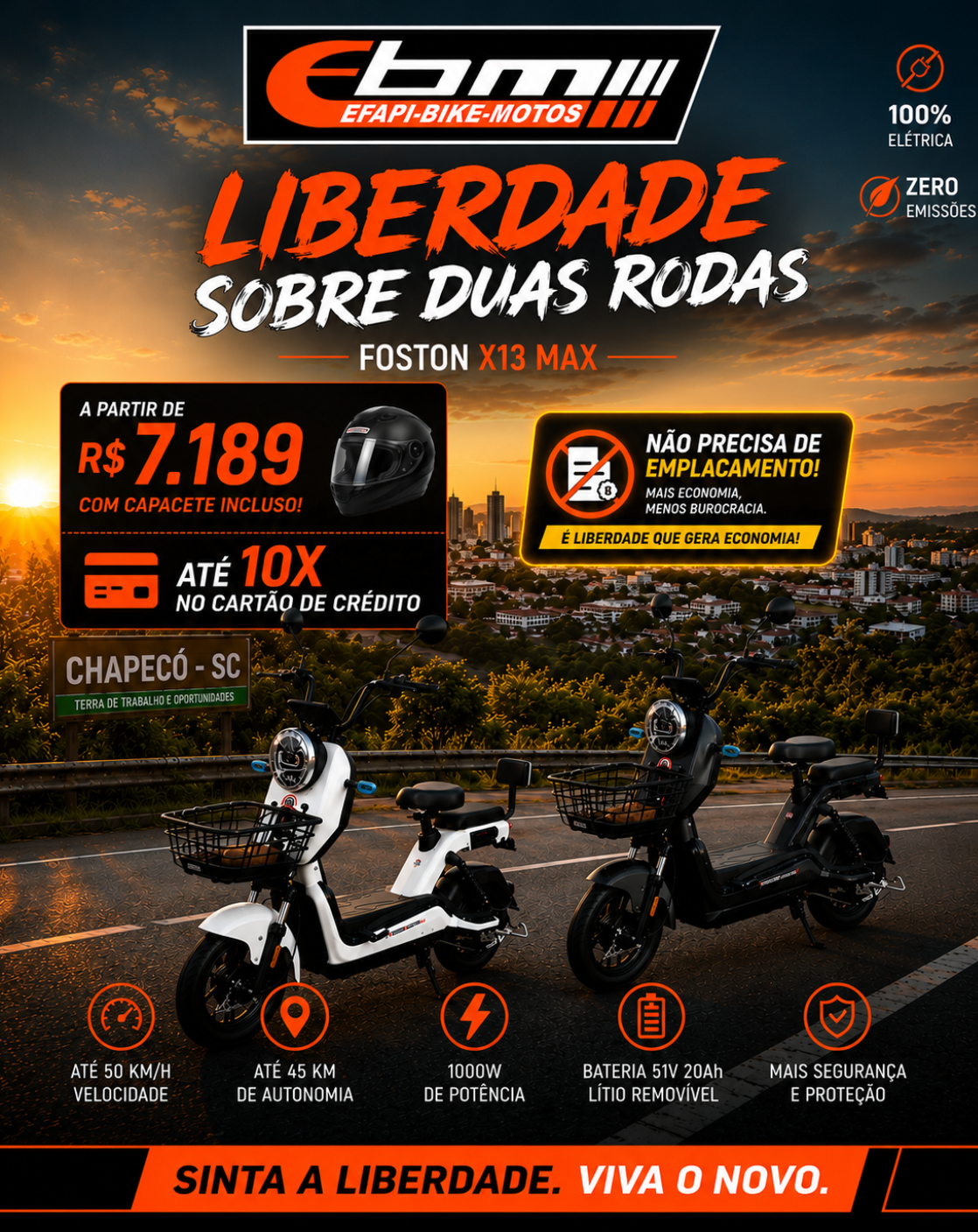 Banner publicitário criado pela Aura Publicidade